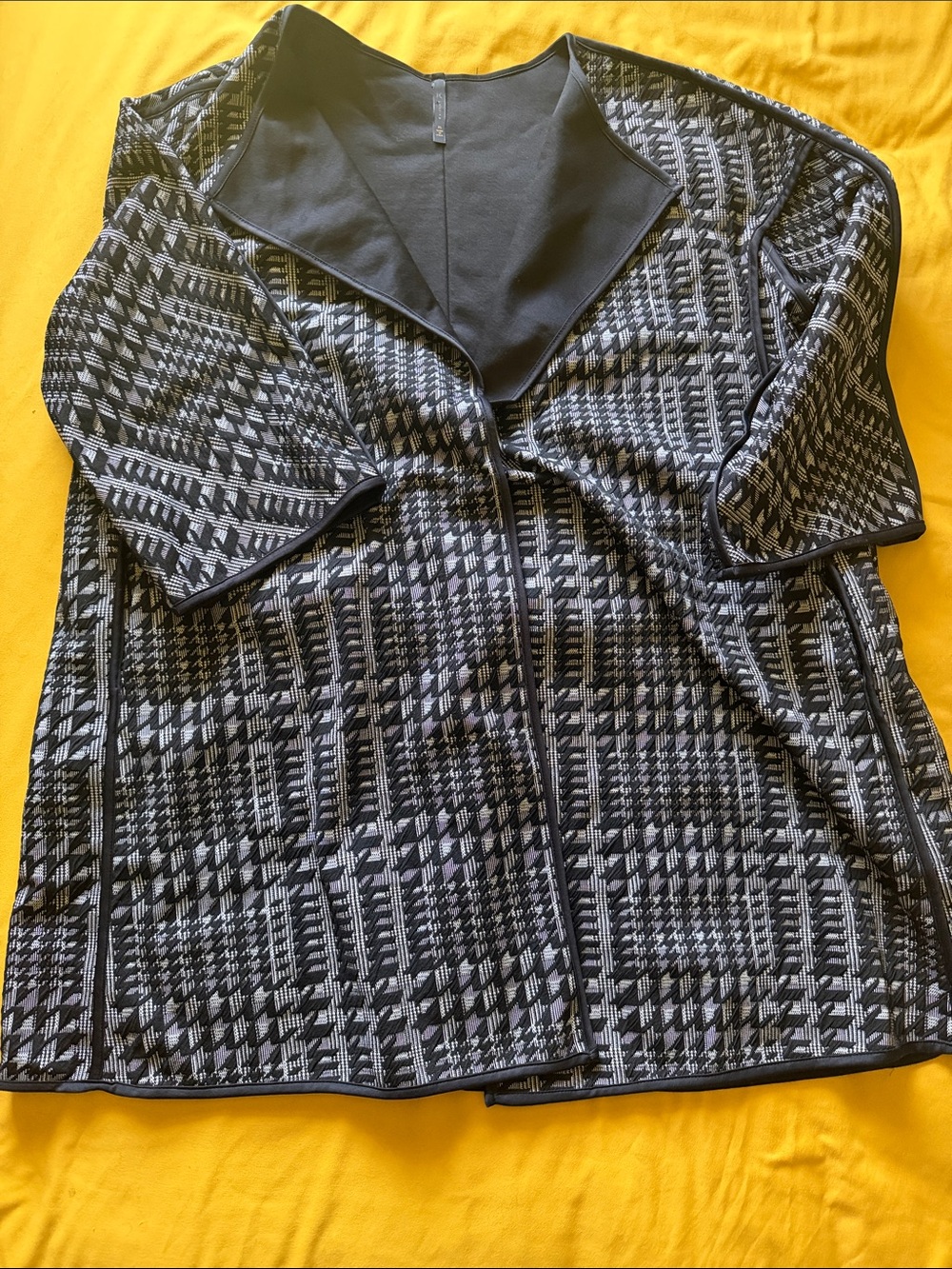 Black & Gray Patterned  Jacket